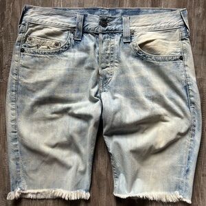 True Religion Light Blue Jean Shorts